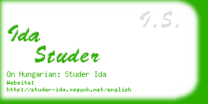 ida studer business card